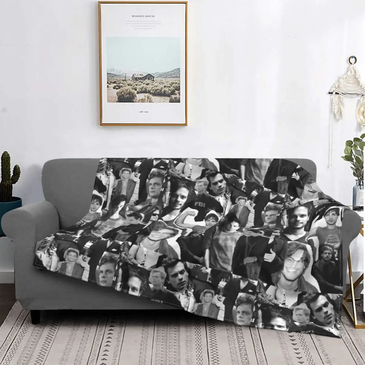 

Matthew Gray Gubler Collage 1 Blanket Bedspread Bed Plaid Cover Picnic Plaid Summer Blanket Plaid On The Sofa