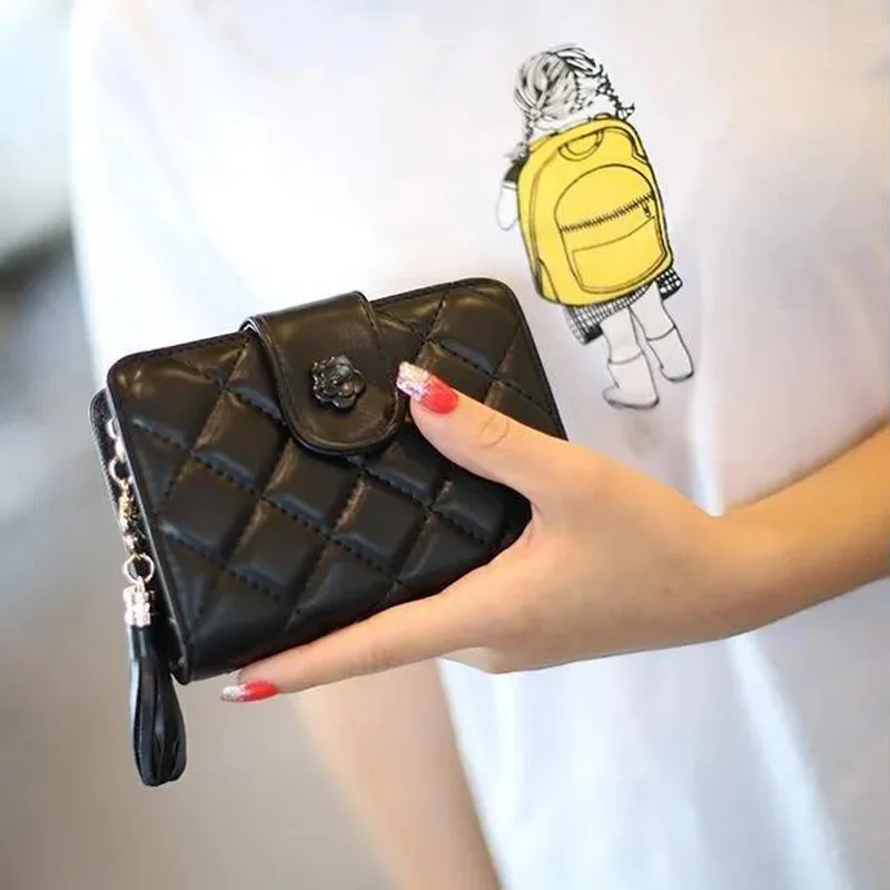 

2021 New Year Fashion Unisex Business Tassel Leather Wallet ID Credit Card Holder Name Card Case Pocket Organizer Money Coin Bag