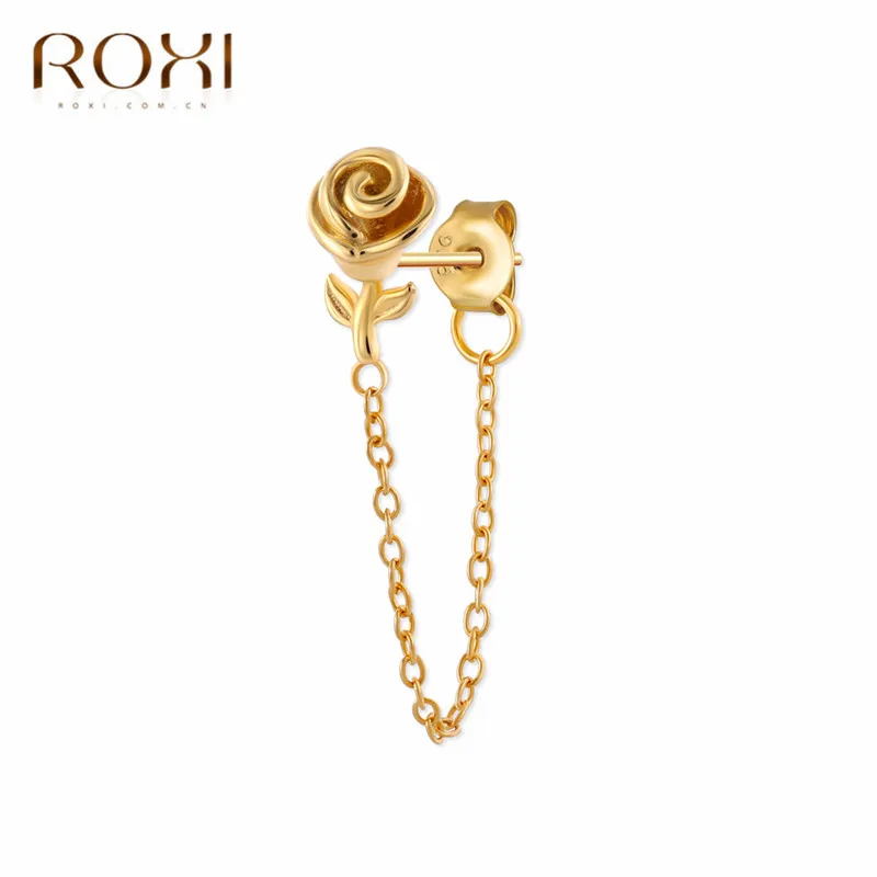 GEY-Gold-6 ROXI модные радужные Подвески с фианитом Висячие серьги для женщин Moon Star Boho ювелирные украшения для свадьбы серьги из стерлингового серебра 925 пробы - Окраска металла: GEY-Gold-6
