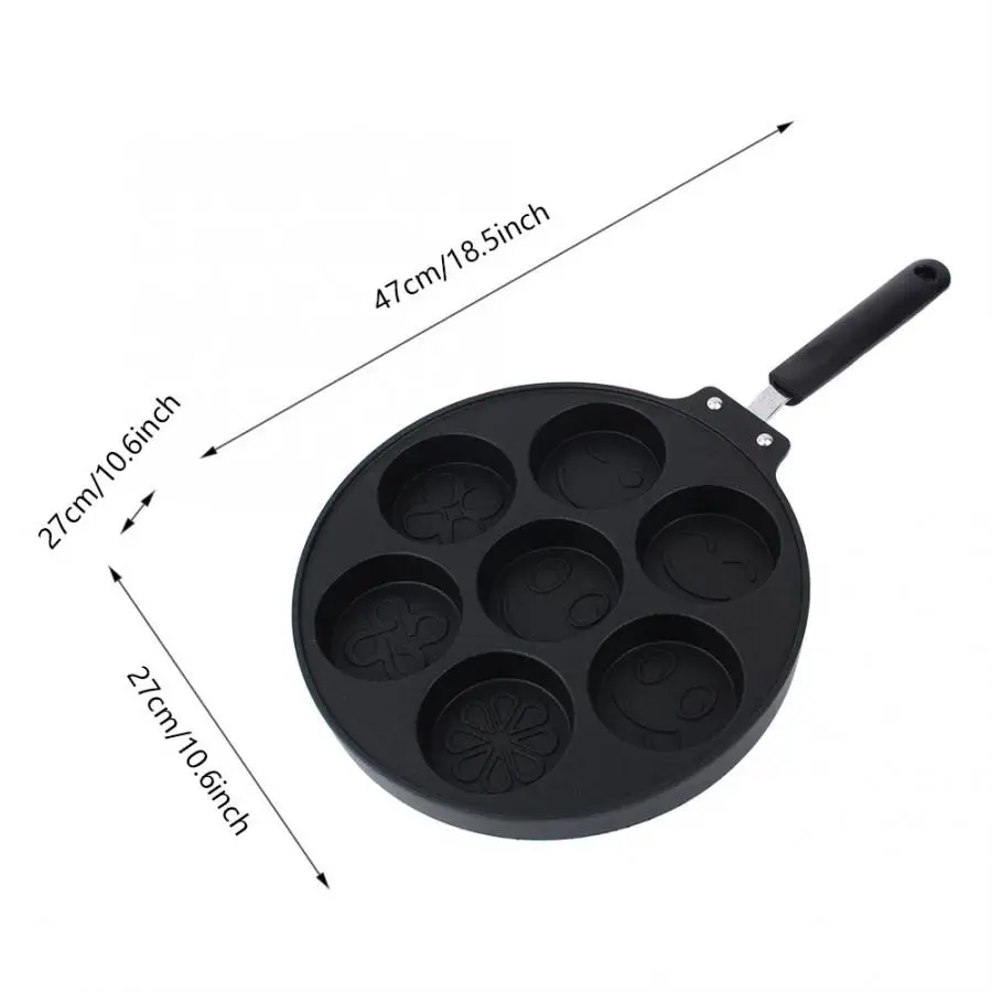 

Cake Mould Egg Dumpling Pot Non-Stick Seven-Hole Fried Egg Pot Cake Mold Red Bean Cake Baking Tray baking dish