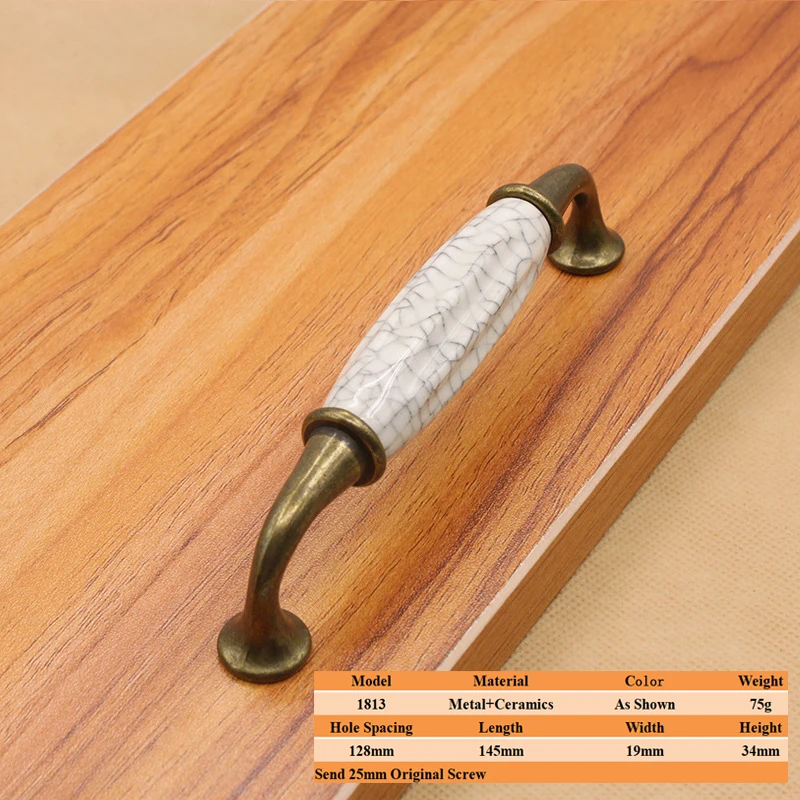 

LSTABAN Европейский стиль потрескавшаяся керамическая Сплав цинка ручка шкаф ящик дверца шкафа одно отверстие антикварная ручка мебельные аксессуары ручки для кухни