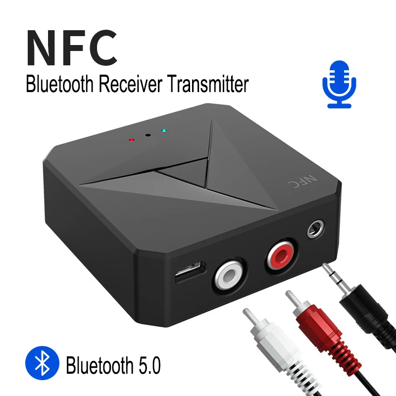 

Bluetooth 5.0 Audio Receiver Transmitter 2 IN 1 RCA 3.5MM 3.5 AUX Jack USB Music Stereo Wireless Adapters For Car TV MP3 PC