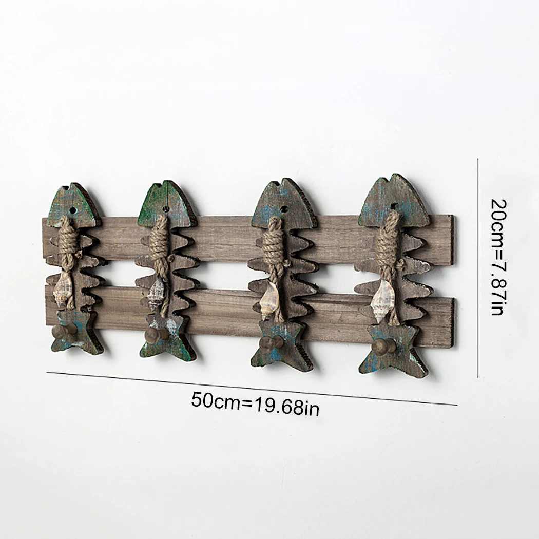 

Stylish Wall Hook Creative Fish Bone Vintage Simple Wall Hanger Clothes Hanger Key Holder Hat Scarf Handbag Storage Hanger
