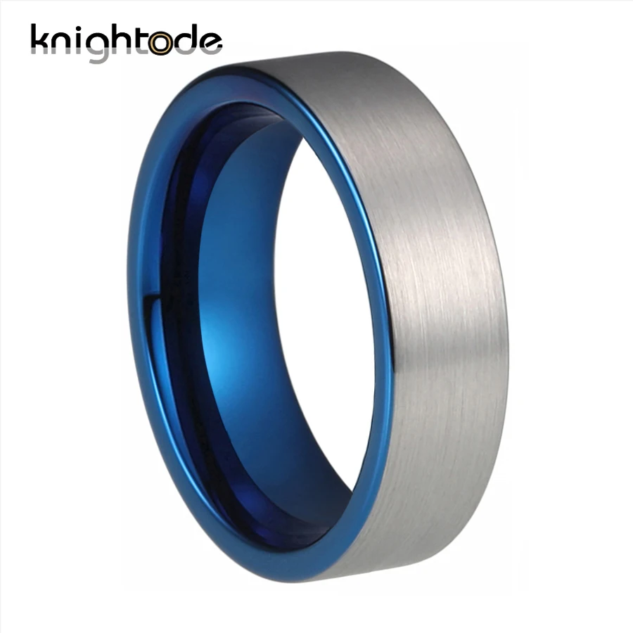 6 мм 8 внутри синий Вольфрам кольцо из карбида вольфрама для Для мужчин женщин