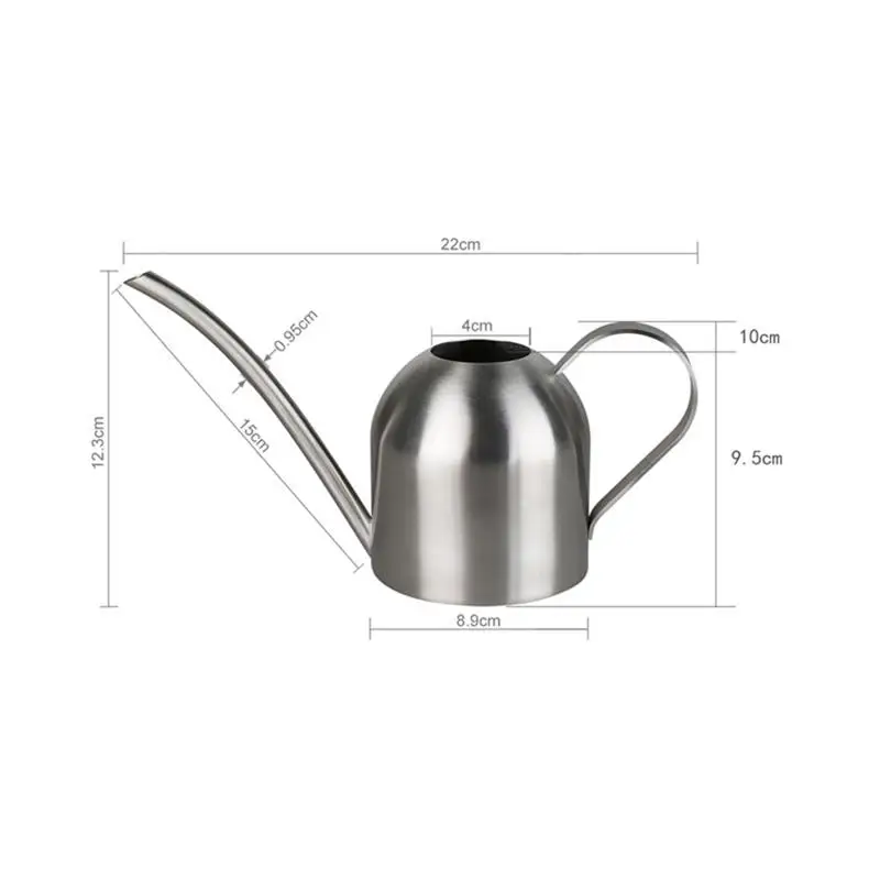 

Stainless Steel Watering Can 500ML Long Mouth Sprinkling Pot Houseplant Irrigation Tool