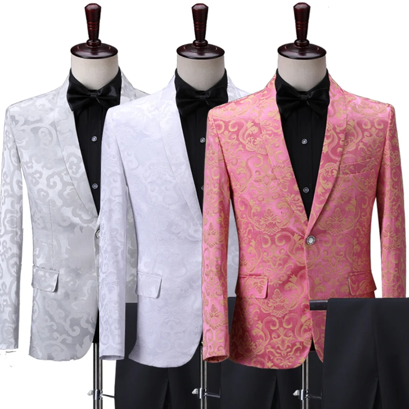 Мужские костюмы в английском стиле 6 цветов винтажный жаккардовый комплект из