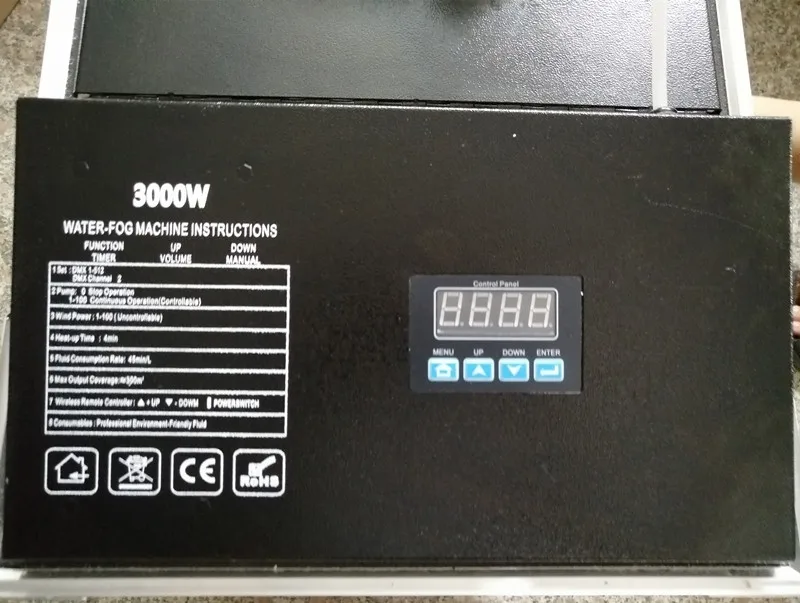 3000 Вт Водонепроницаемая низкая Лежащая туманная машина Полетный чехол dmx512 и