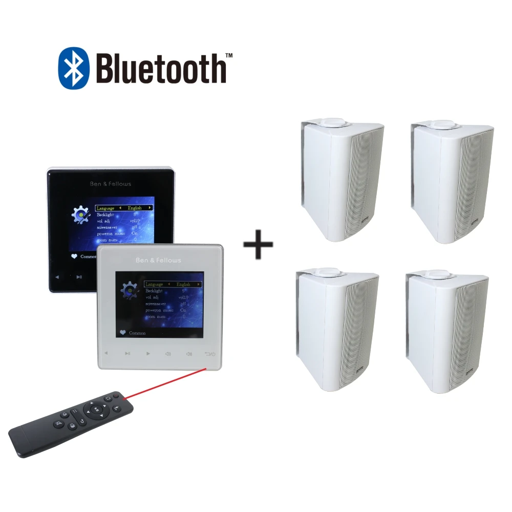 Bluetooth Mini 4 канальный 25 Вт домашний аудио фоновая музыкальная система настенный