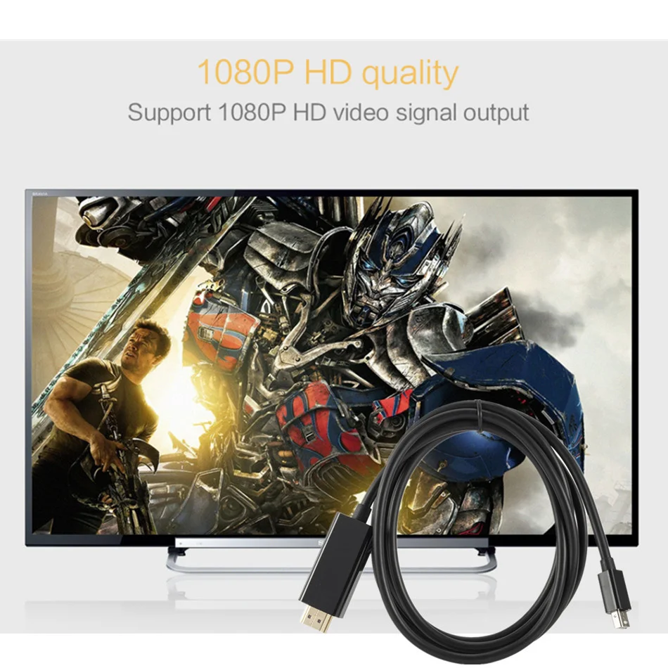 Мини-Кабель Dp-Hdmi Minidp к Hdmi 1 8 M Dp Line Minidisplayport 20-контактный интерфейс идеальный сигнал