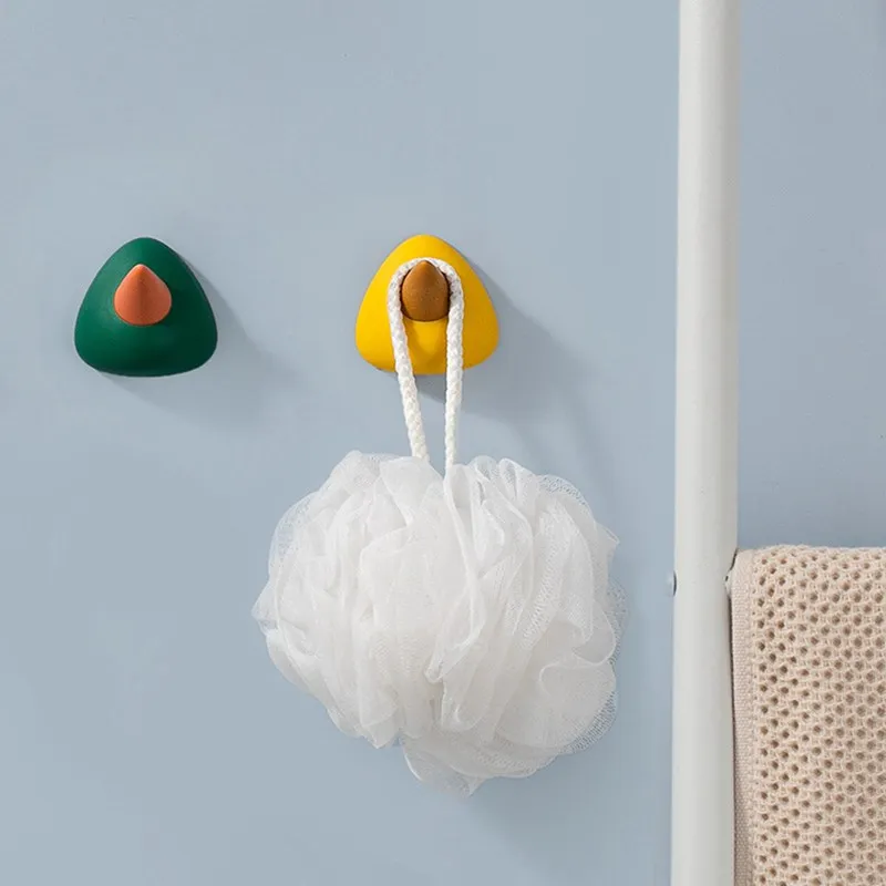 

4Pcs Cartoon Bird Hangers Non-perforated Non-marking Hangers Wall Key Sticky Hangers