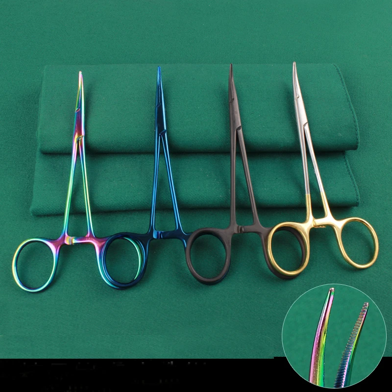 

Hemostatic forceps elbow stainless steel double eyelid plastic tools surgical instruments ophthalmic blood vessel forceps