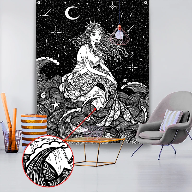 

Tarot Card Astrology Tapestry Wall Hanging Divination Bedspread Mat Boho Farmhouse house Living room decoration aesthetics