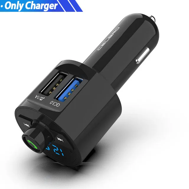 Black Car Charger Bluetooth автомобильное зарядное устройство Handsfree автомобильный MP3 музыкальный плеер fm-передатчик модулятор двойное USB Автомобильное зарядное устройство Быстрая зарядка 3,0 QC 3,0 быстрая - Тип штекера: Black Car Charger