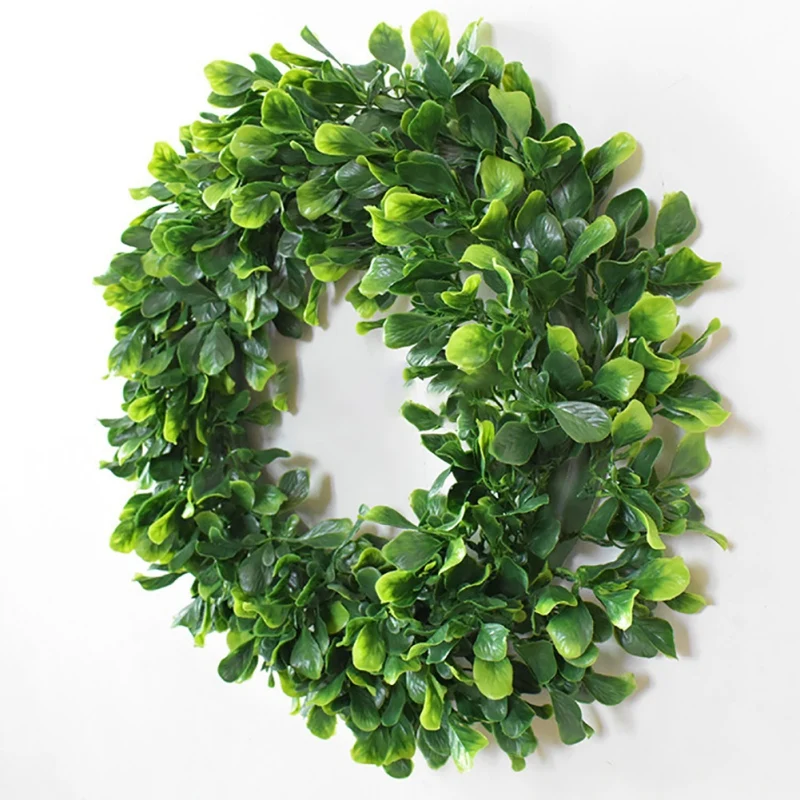 16 Inches Faux Greenery Wreath Artificial Jasmine Wreathfor Front Door Farmhouse Spring Home Office Housewarming Gift HOT | Дом и сад