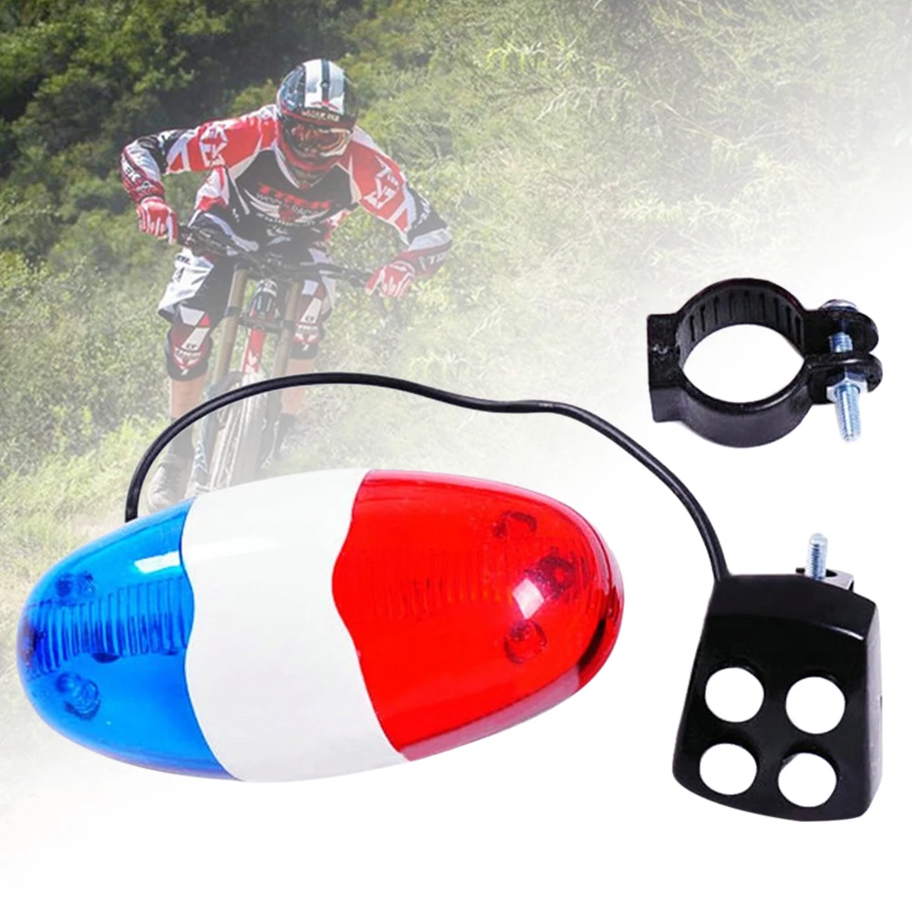 Кольцо для велосипедного велоспорта 4 звука 6 светодиодов сирена электрический