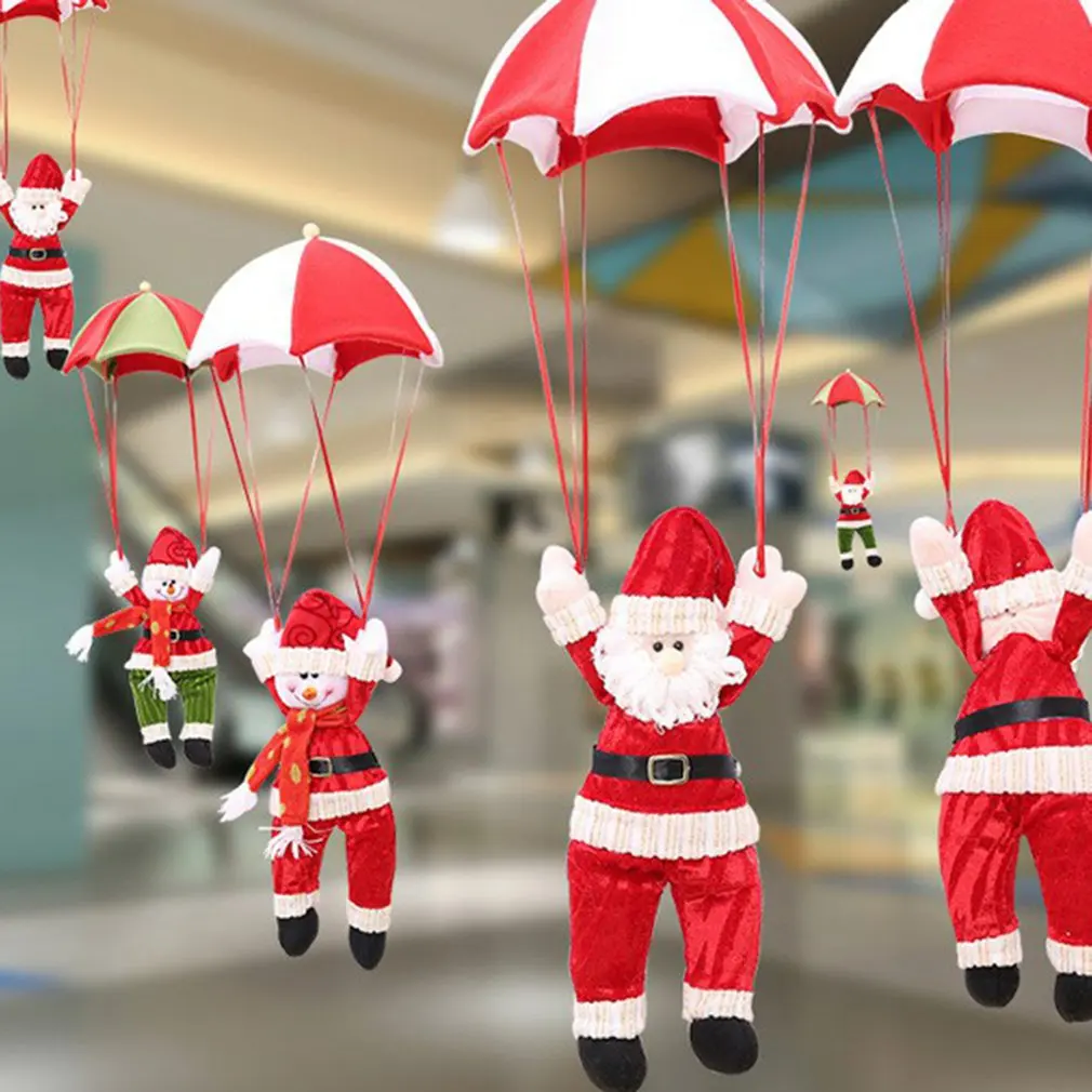 

Christmas Home Ceiling Decorations Parachute New Year Hanging Pendant Christmas Decoration Supplies Santa Claus Snowman
