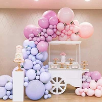 133pcs macaron purple pink rose red balloons chain set diy ballon garland for baby shower decoration birthday wedding party deco