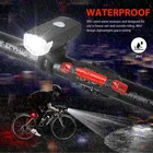 Велосипедный светодиодный фонарь с USB-зарядкой, передний и задний фонарь для горного велосипеда, предупреждающий фонарь, водонепроницаемый, для езды на велосипеде, задсветильник фонарь