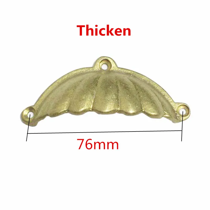 COTOM 1 шт. плотные латунные ручки и для шкафа кухонных ящиков полукруглые винтажные