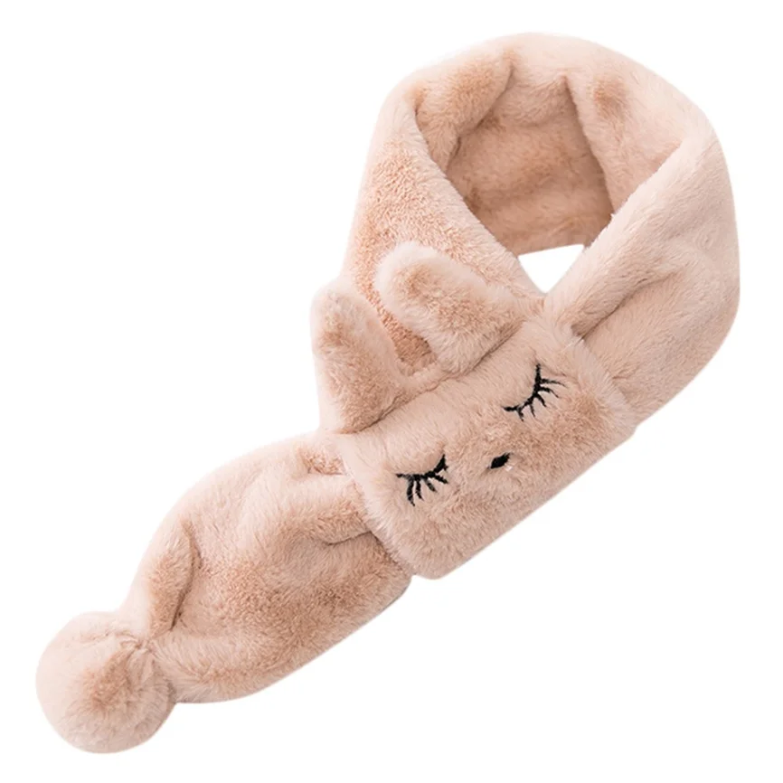 Baby Scarf Warm Children Kids Boys And Girls Velvet Cute Cartoon Rabbit Keep Soft Wraps Scarves | Детская одежда и обувь