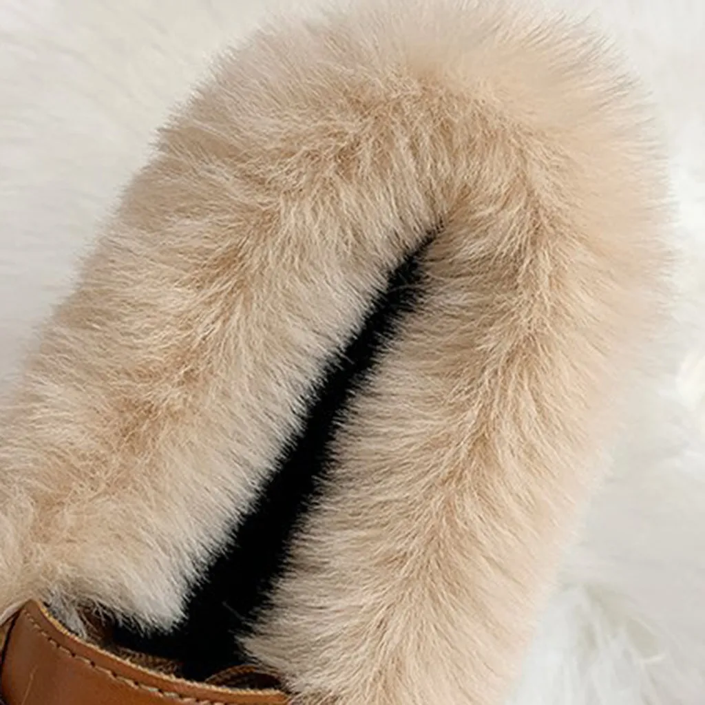 

Women Flat Shoes Casual Winter Warm Lace Up Leather Shoes Non-Slip Flats Woman 2019 Women Casual Flat Shoes