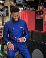 jeltonewin handsome 2022 royal blue prom men suits for wedding slim fit 2 piece groom tuxedo costume homme party best man blazer