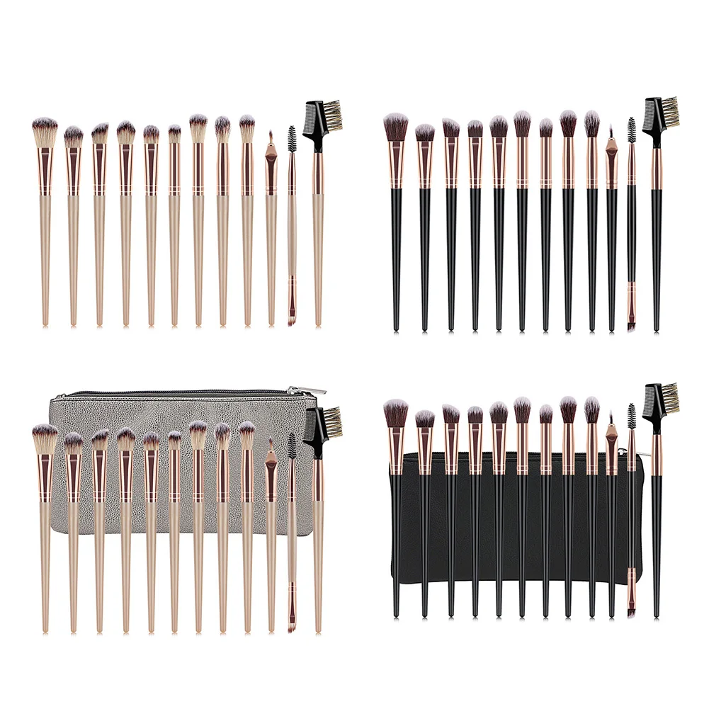 12 шт. макияж для глаз набор мягкая кожаная сумка Профессиональный