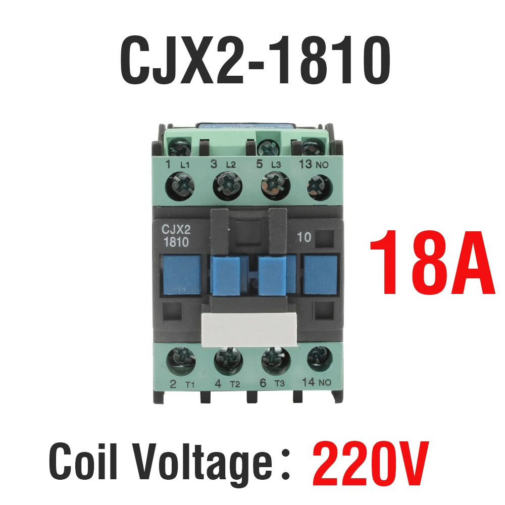 1810-220V CJX2-1210 1810 0910 2510 LC1 контактор переменного тока 110V ac 12A 50 Гц/60 Гц оригинальная lc1-D1210 12V 24V 36V 48V 110V 220V 380V - Цвет: 1810-220V
