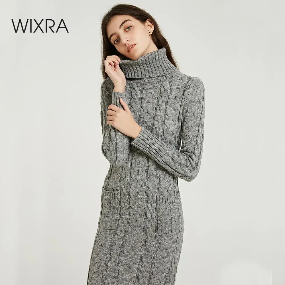 

База новинка весна зима осень тренд 2019 wixra модная одежда женская мастхэв стильная повседневные гардероб сплошное платье водолазка высокий ...