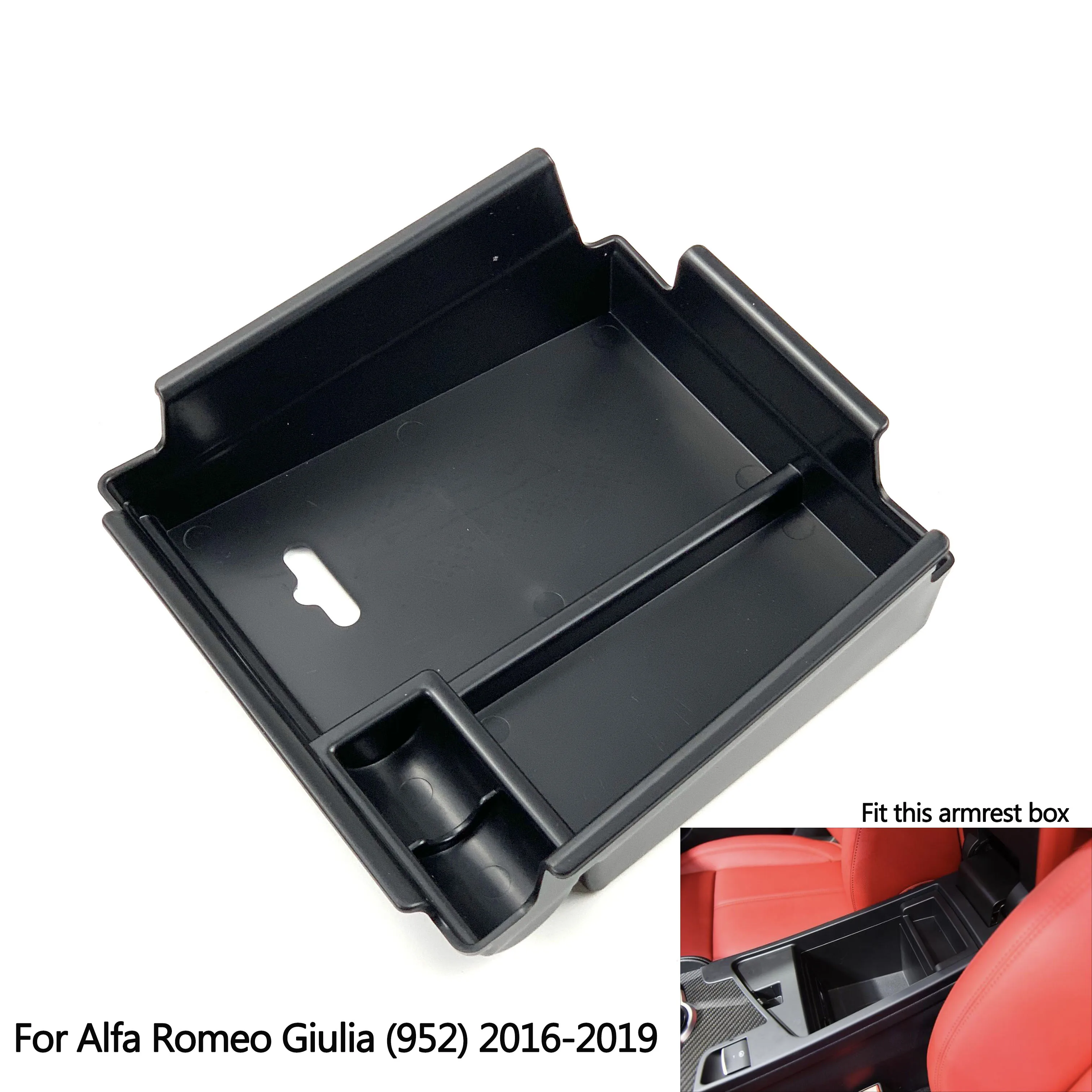 

Central Console Armrest Storage Box for Alfa Romeo Giulia 2016 2017 2018 2019 Car Styling Accessories Interior Holder Tray
