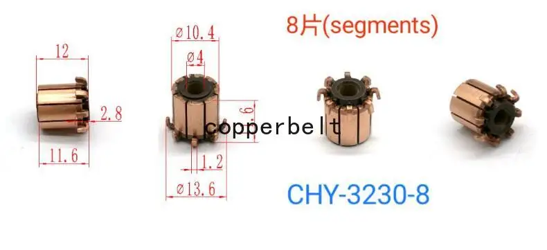 4x10 4x11 6 (12) мм 8P 10-500 шт. зубы медный крюк Тип электрические коллектор двигателя |