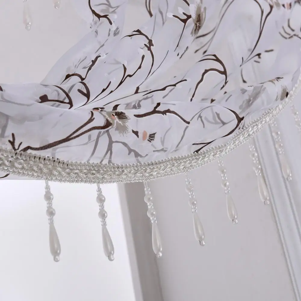 NAPEARL 1 шт. современный пасторальный цветочный отвесный балдахин органза тюль