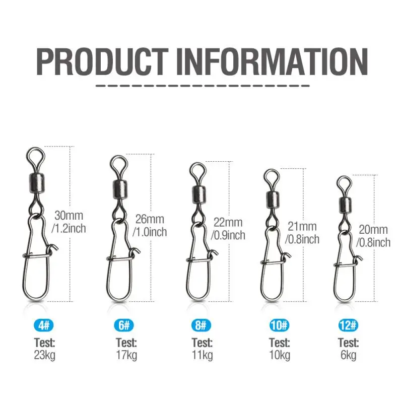 100 шт./компл. рыболовные соединительные шарниры блокировочный штифт вертлюг для