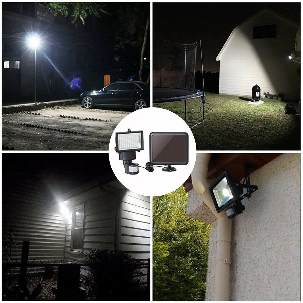 

2020 Floodlight 60 LED Outdoor Solar Power Motion Sensor Garden Floodlight 60 LED PIR Security Light Household Tools