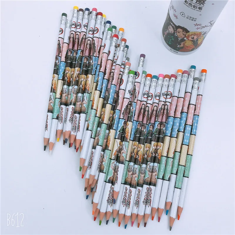 5 box/lot Creative Demon Slayer 36 colors Colored Pencil Cute Painting Drawing Pencils For Kids Gift Office School Supplies