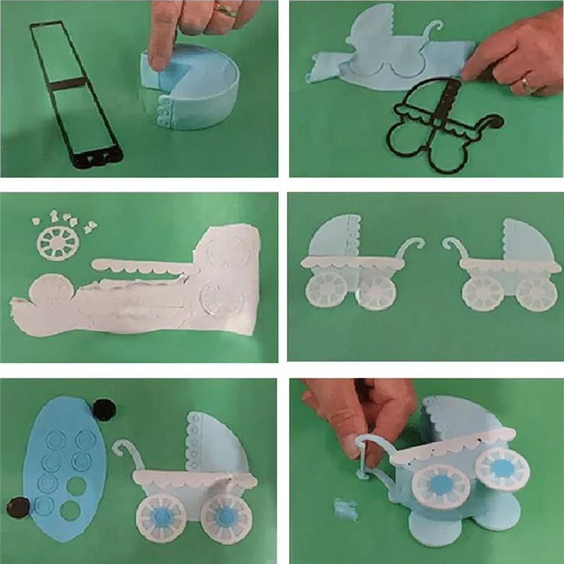 Новая пластиковая коляска формочки для печенья набор детского дня рождения