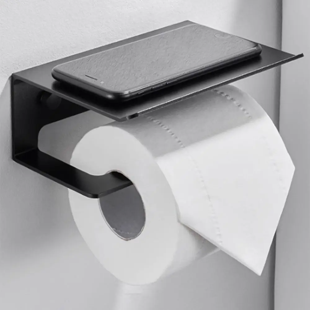 

High Quality Bathroom Roll Holder Stainless Steel Mobile Phone Paper Towel Toilet Hot