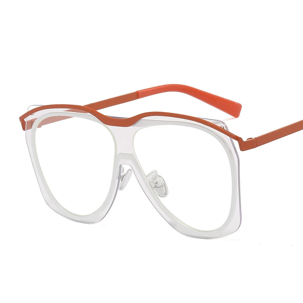 

net Chaoku Free shipping red windproof personalized Sunglasses big frame white yellow color fashion sunglasses female 58107