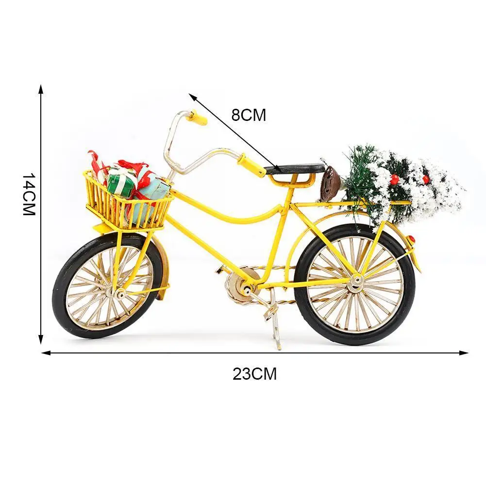 

DIY Handmade Dollhouse Accessories Transportation Bicycle Christmas Tin Bar Decoration Office Gift Model Bedroom Ornaments X2I0