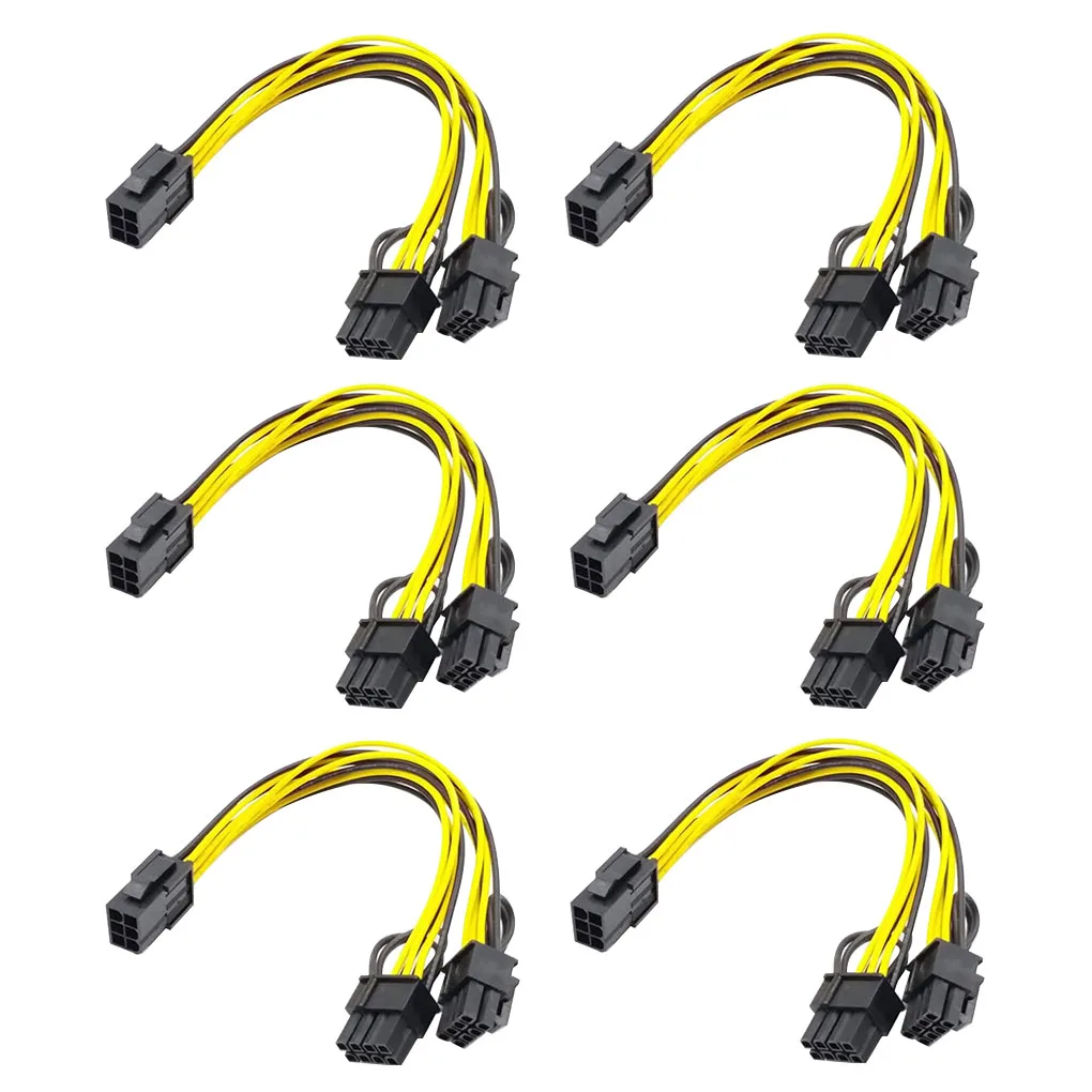 5/6 шт. 6 контактныйб PCI e на 8 Pin (6 + 2) разъем pci е (кабель со штыревыми соединителями