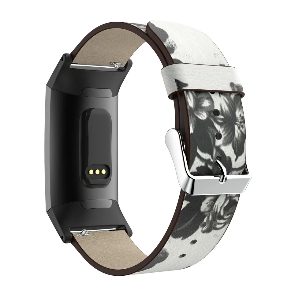 Модный кожаный ремешок для Fitbit Charge 3 4 сменный смарт браслет женщин и мужчин