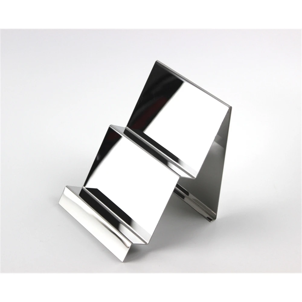 

Wallet Display Rack Handbag Display Stand Stainless Steel Metal Double Layer Bag Display Holder Rack