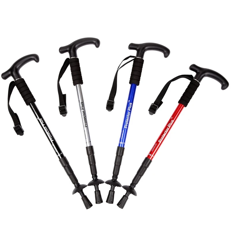 

Aluminum Alloy Light Weight 4 Stretch T Foam Handle Outdoor Trekking Poles New