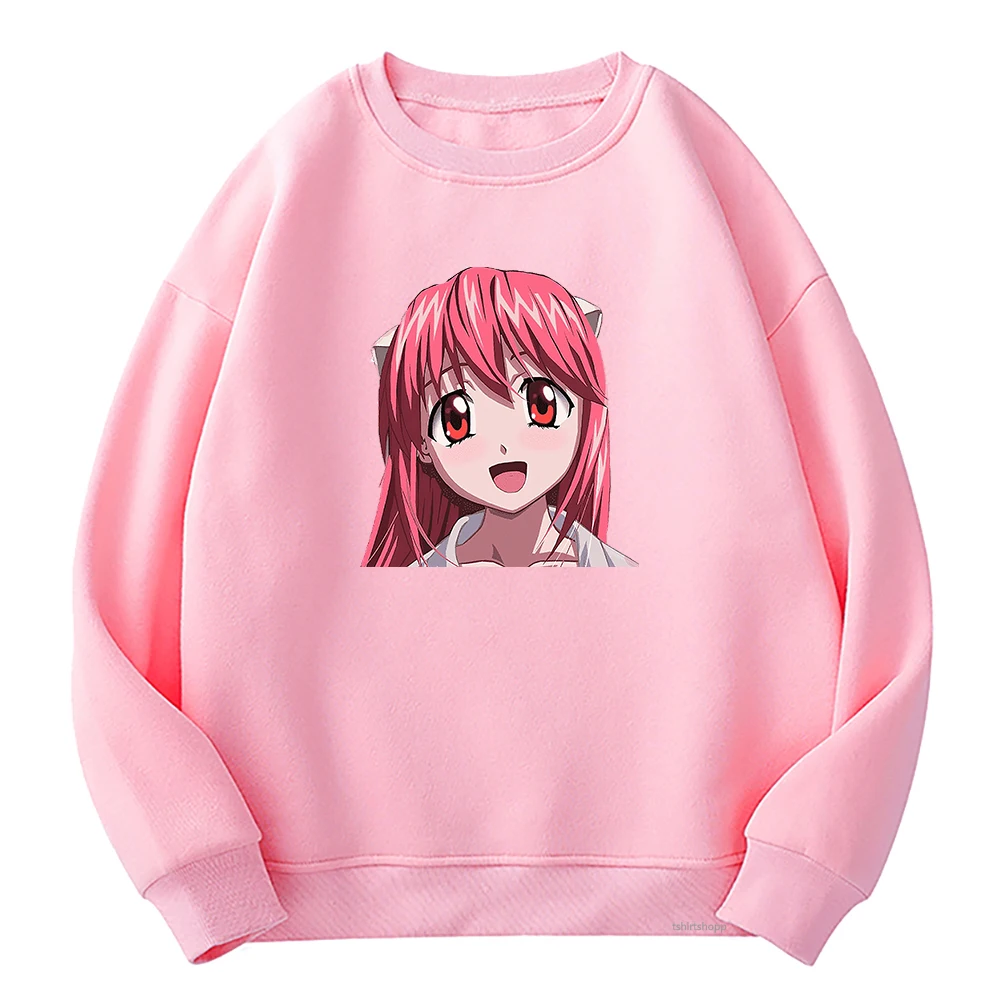 

Anime Elfen Lied Hoodie Women Kawaii Kouta Hoodies Female Harajuku Manga Lucy Hoody Nana Fleece Crew Neck Pullovers Sweatshirts