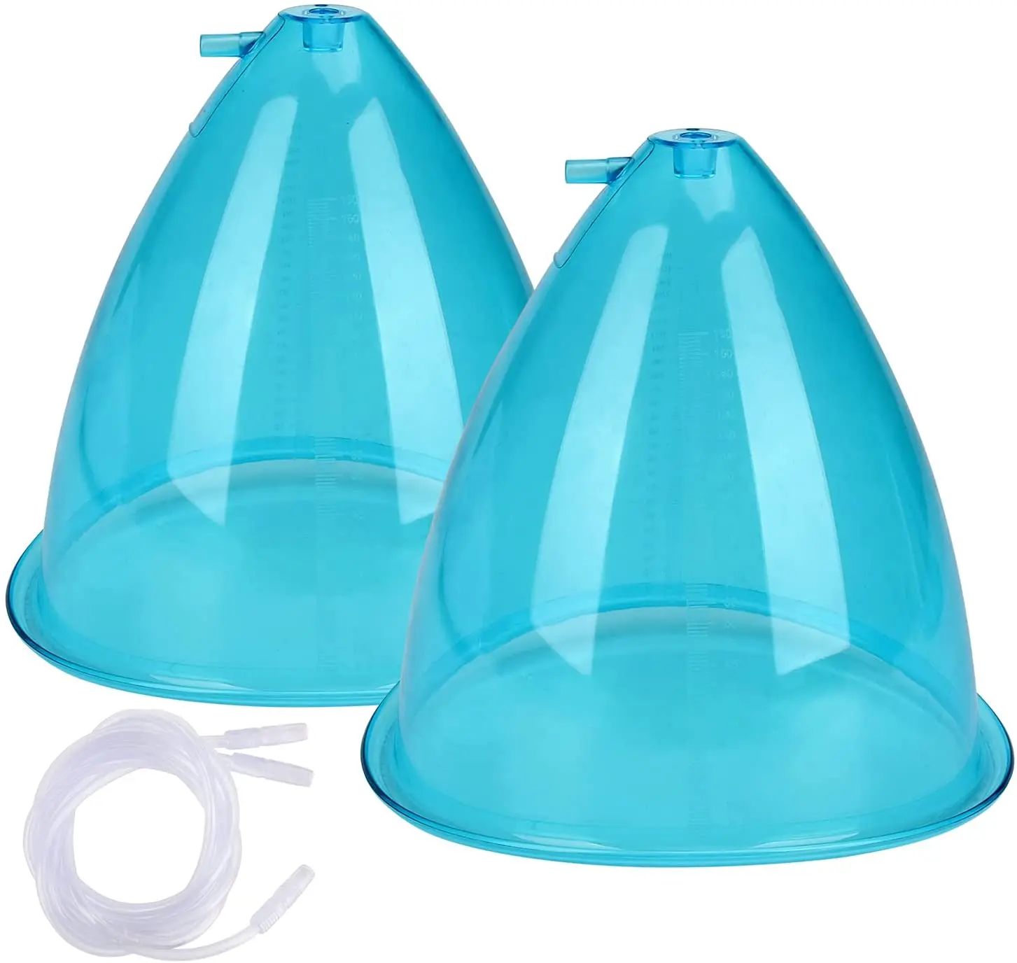 180ML 21cm King Size Vacuum Suction Blue XXL Cups for a Sex Colombian Butt Lift Treatment (2pcs) Breast Massage Instrument