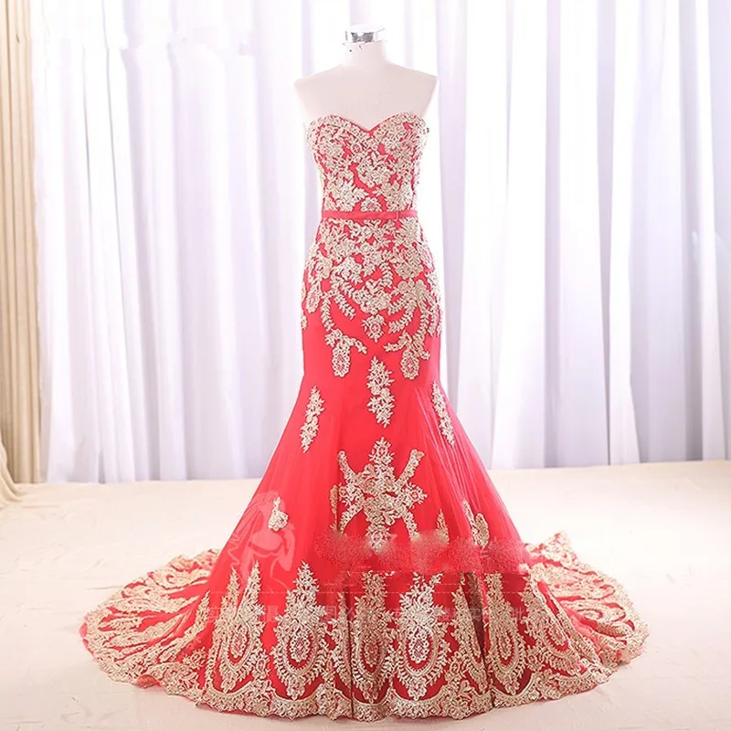 

abiye gece elbisesi vestido de festa longo cheap gold lace Evening dresses robe de soiree 2019 appliques Formal evening dress