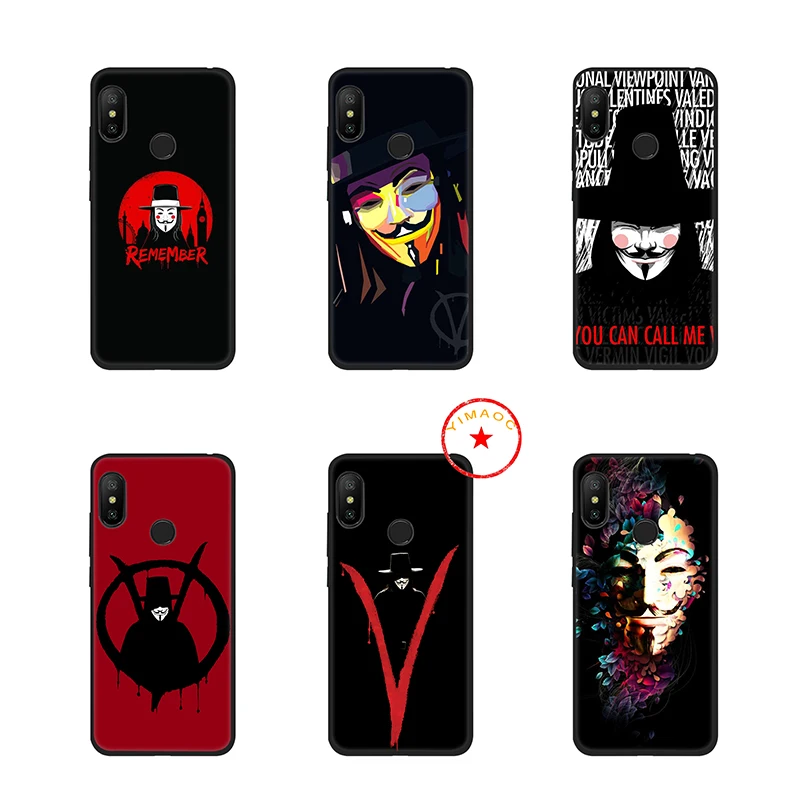 Мягкий силиконовый чехол V для Vendetta Xiaomi Redmi Note 8 7 6 5 Pro 4X 5A |