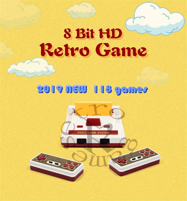 2019 NEW 118 HD+AV Games 8 Bit Retro Game Vidoe console wireless controller video game everdrive tv | Электроника