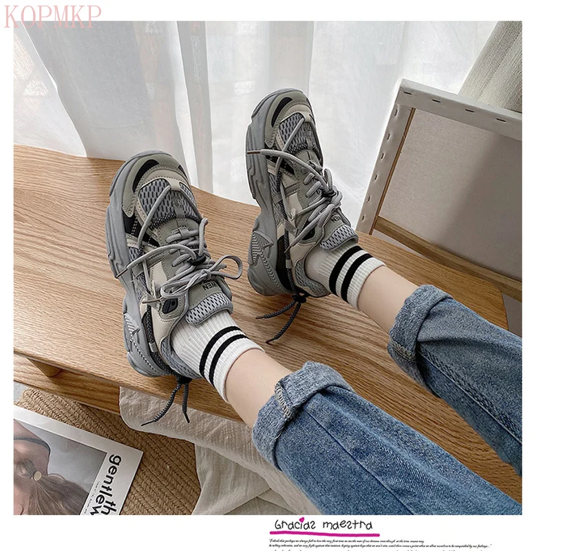 

2021 Women Fashion Platform Sneakers Ladies Brand Casual Shoes for Woman Leather Sports Shoes Casual Sneaker Vulcanize Shoes New