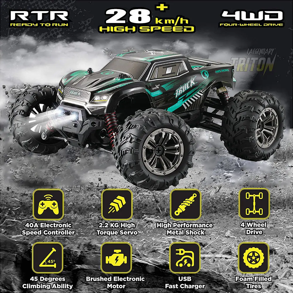 Pokich 1:20 Р/У Машинки высокое Скорость мальчиков RC автомобилей 4х4 внедорожный Электрический автомобильный Водонепроницаемый игрушки р/у грузовики для детей и взрослых